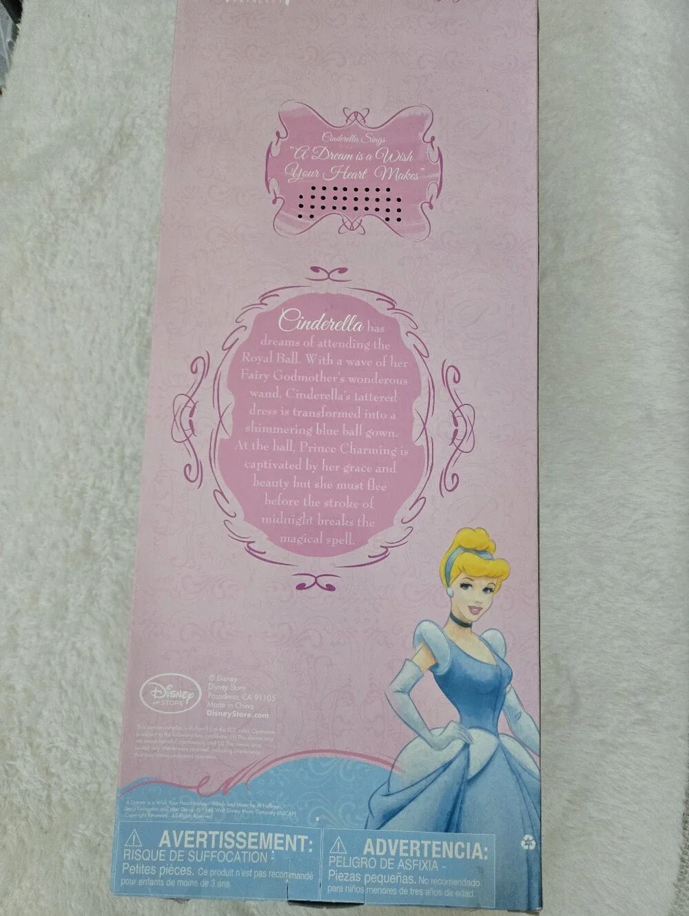 Disney Cinderella Doll in Pastel Blue and White Dress
